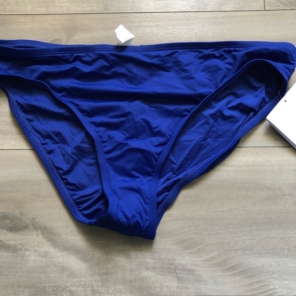 La Blanca Blue Hipster Swim Bikini Bottom 14 - Picture 4 of 11